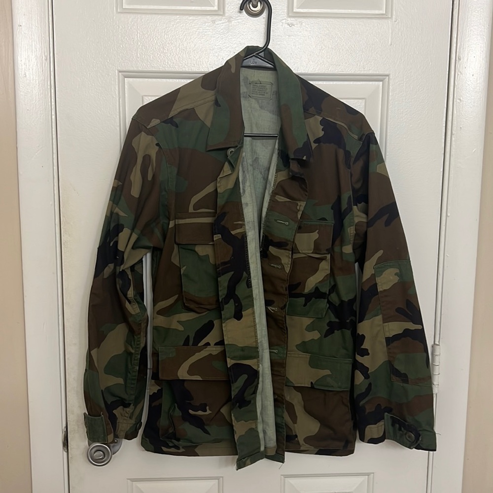 US Military Woodland Camo Coat